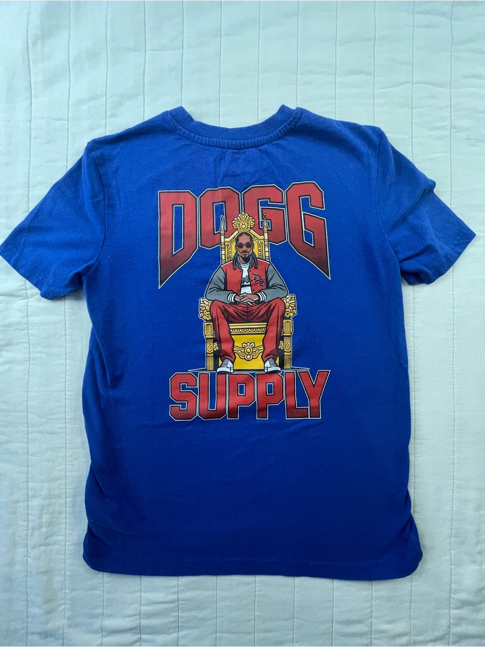 Dogg Supply Snoop Dogg Blue Graphic Short Sleeve Tee (fits small) large